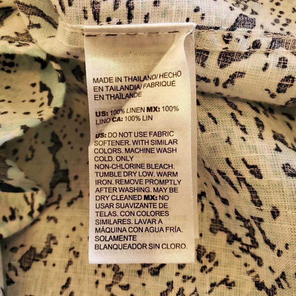Chico's No-Iron Linen Dancing Texture Tunic, Chico's Size 2 (US 12/L). EUC. - Picture 5 of 8